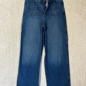 Old Navy Jeans Womens Size 0 Wide Leg Extra High Rise Blue Denim Y2K 90’s
